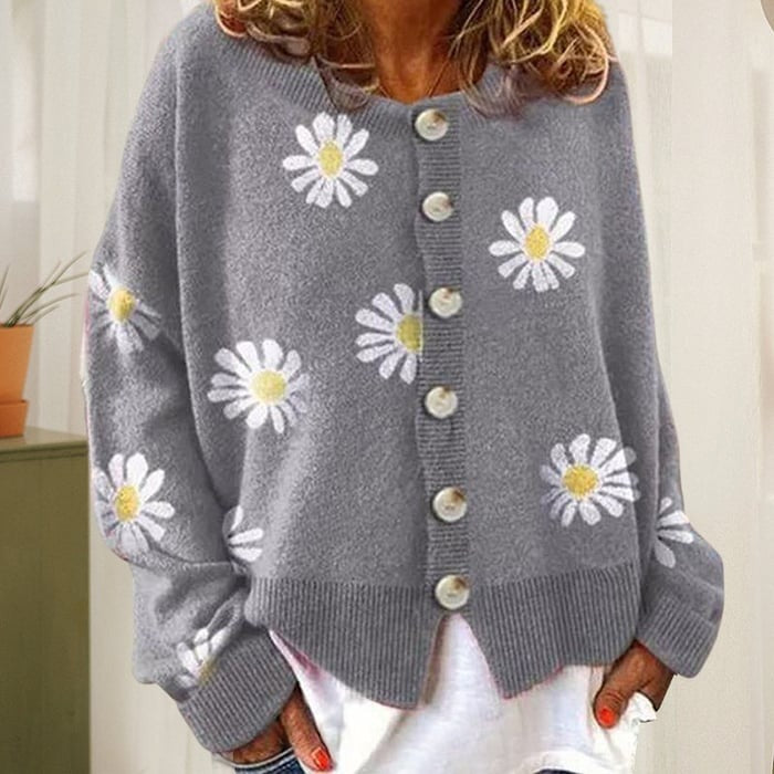 Angel™ - Cute Cardigan With Daisies