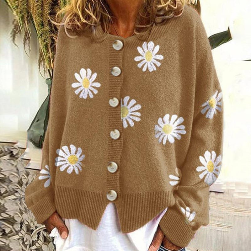Angel™ - Cute Cardigan With Daisies